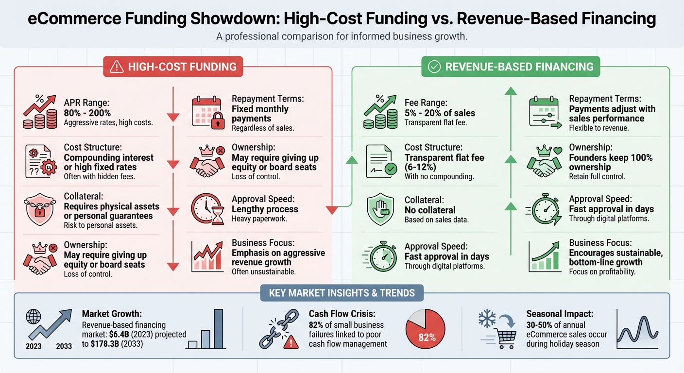 High-Cost Funding vs Revenue-Based Financing for eCommerce