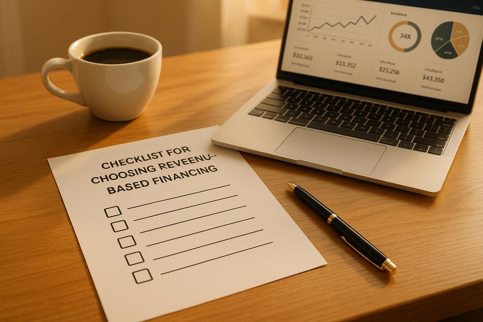 Checklist for Choosing Revenue-Based Financing