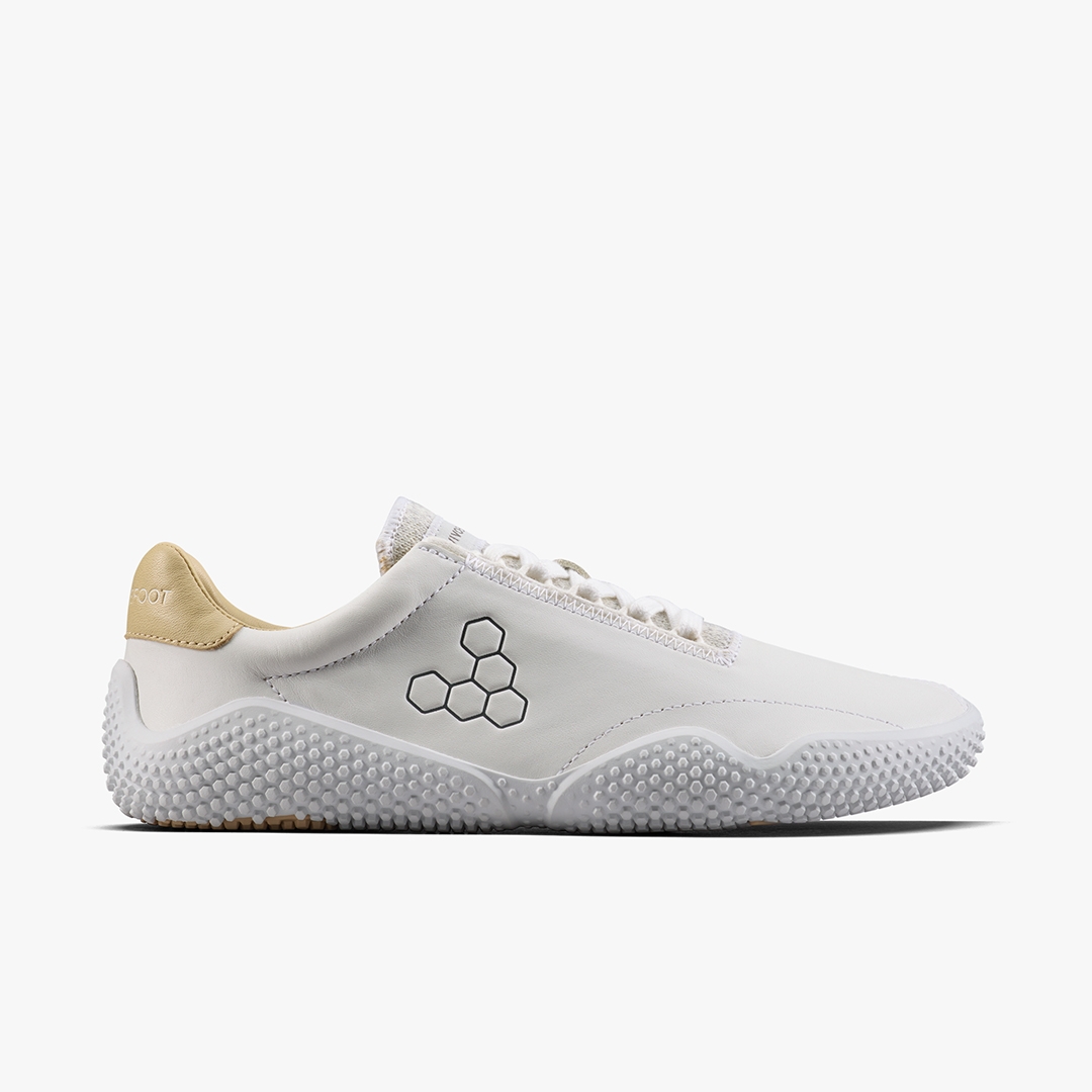 Vivobarefoot Motus Studio Sneaker Leather Womens 205642 Bright White