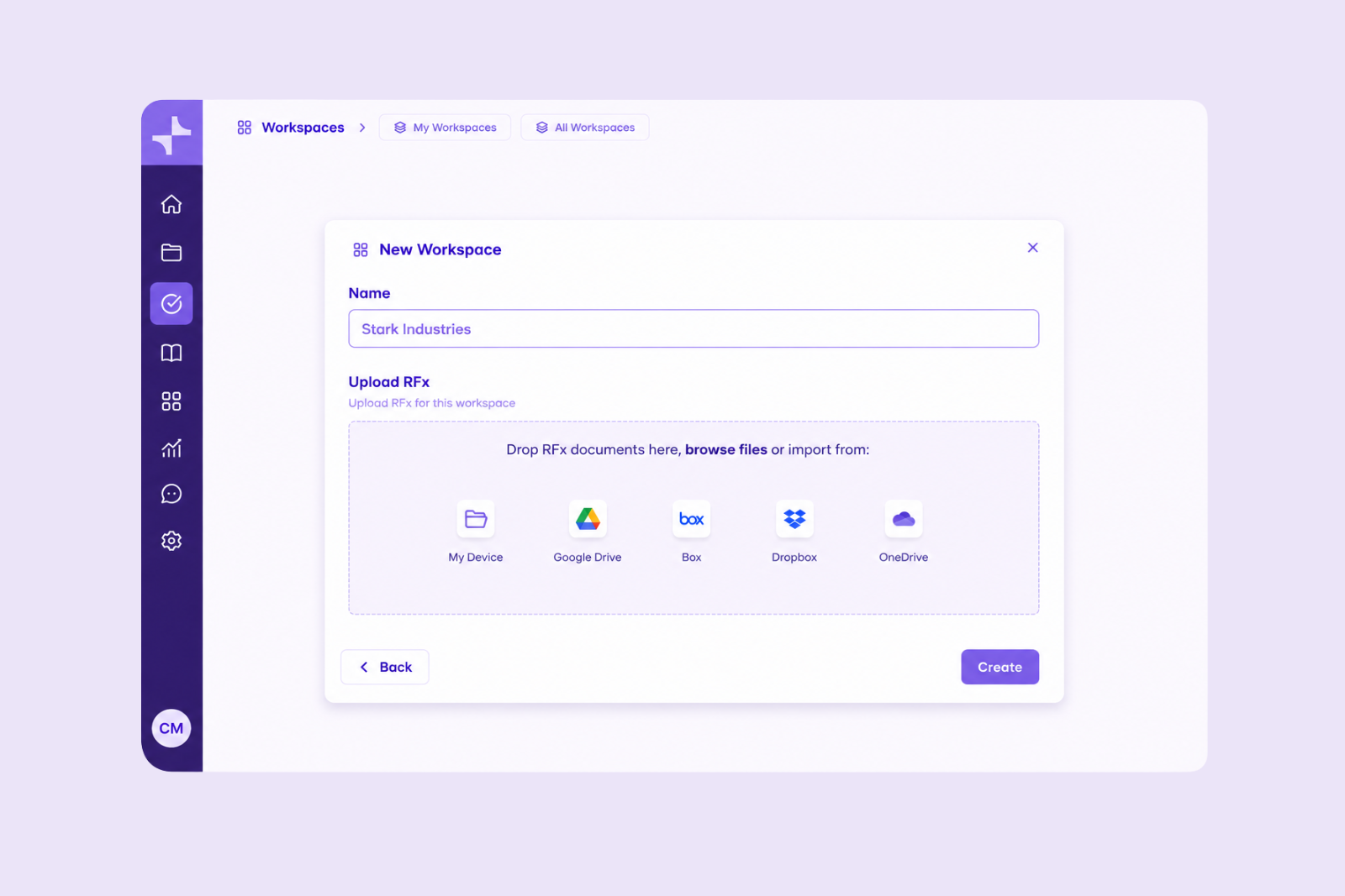 Kantiv workspaces