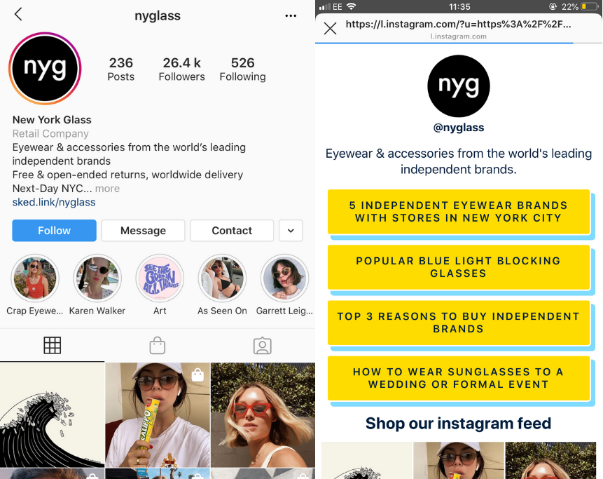 Sked Link de NY Glass 