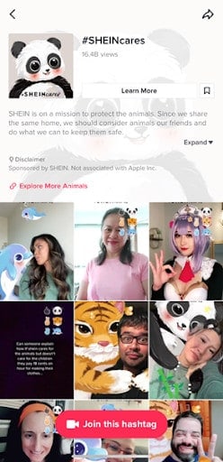Resultados de la campaña de hashtag Shein Cares