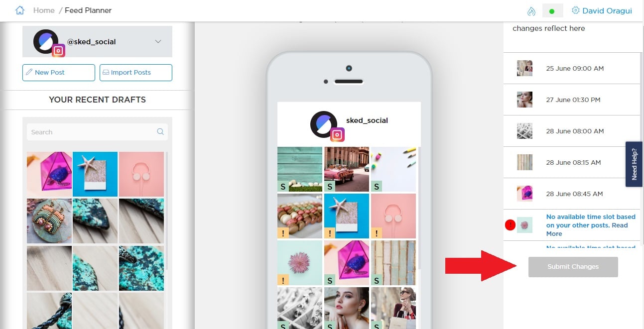 cómo hacer que tu feed de instagram luzca bien usando el planificador de schedugrams