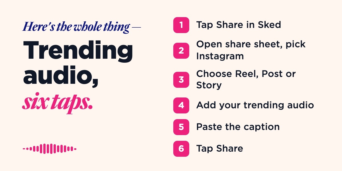 Sked Trending Audio on Instagram - 6 steps