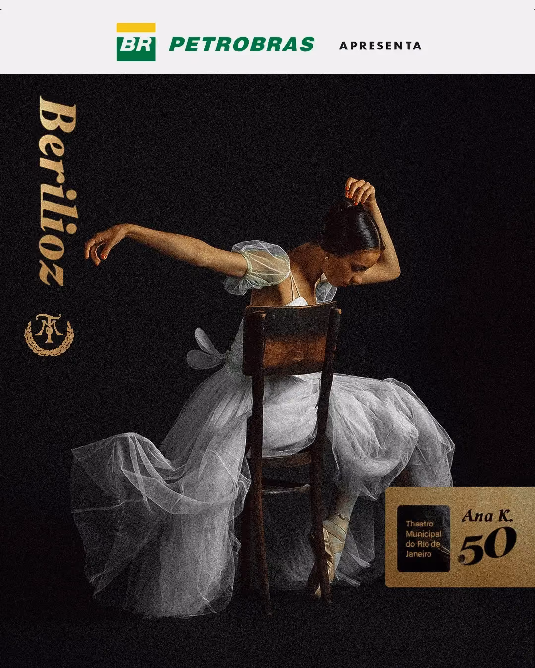 Petrobras presents Berlioz performance poster featuring a dancer.