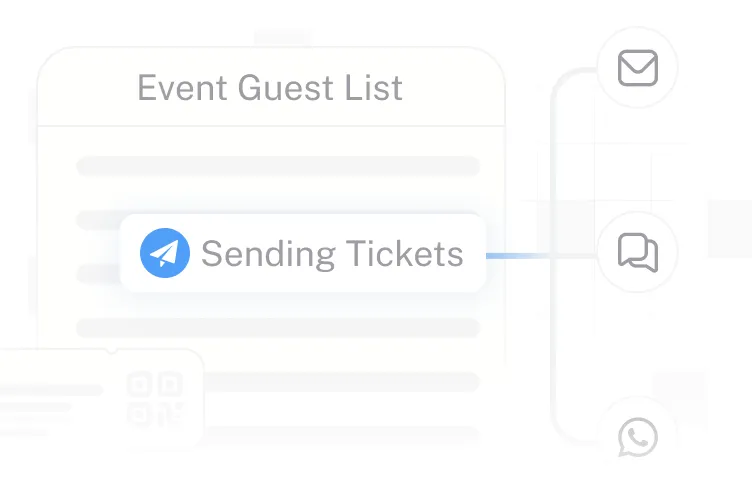 User sending tickets to guests