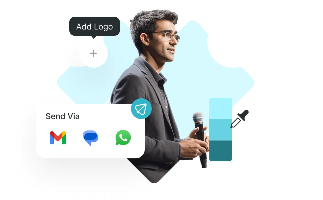 Create customized tickets with ease and send it automatically via SMS, WhatsApp, or email