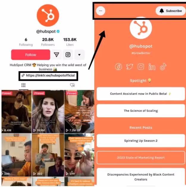 HubSpot link management 