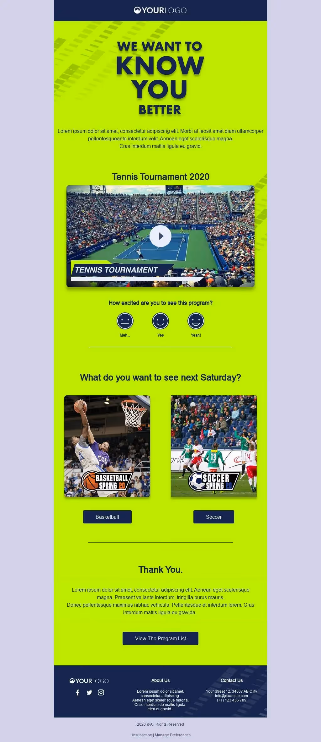 Tell us what you want to watch next Saturday—Basketball or Soccer? Vote now & help us plan your weekend!