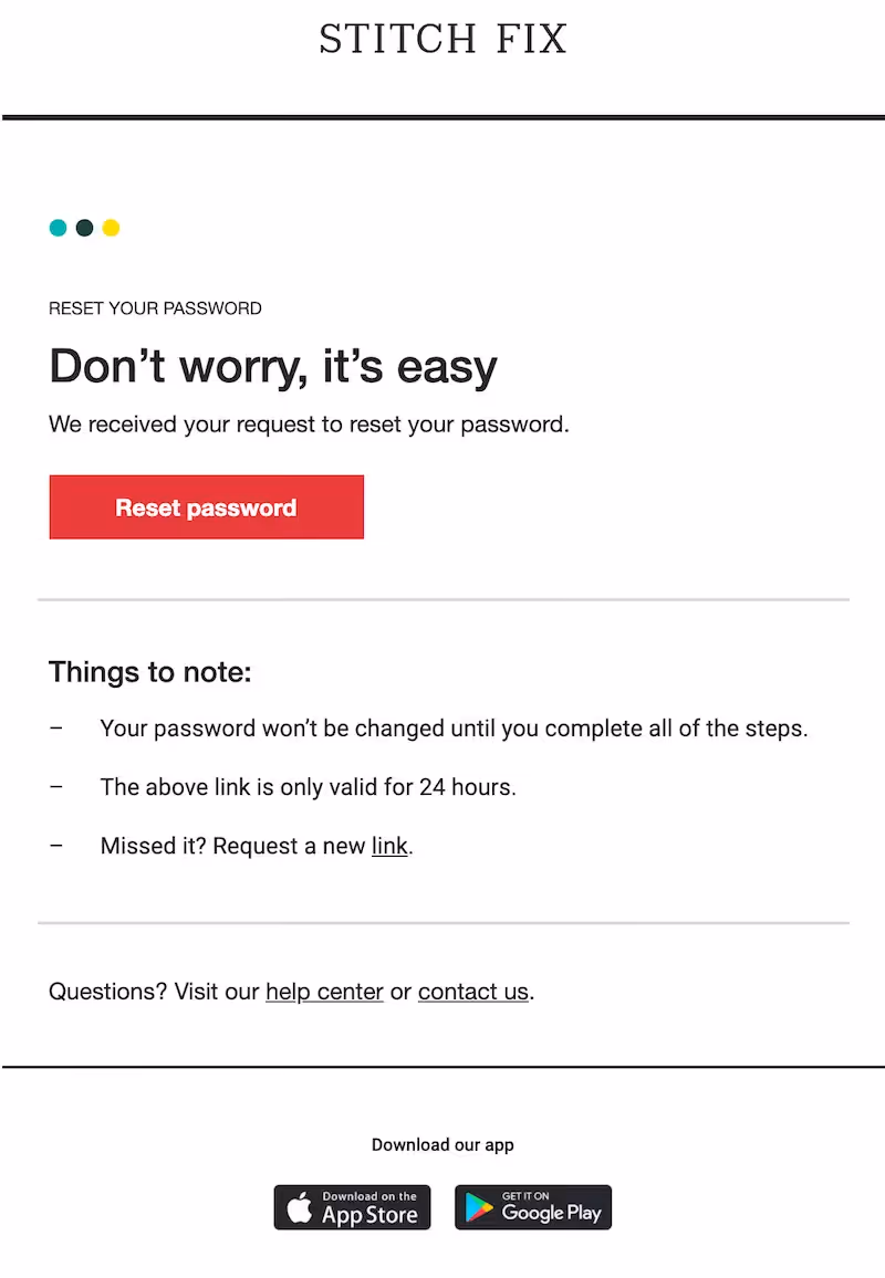 transactional email design