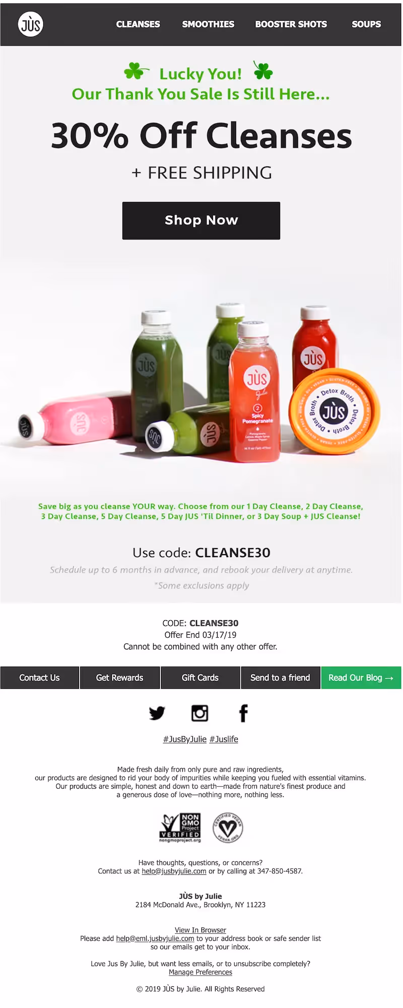 st patrick's day email
