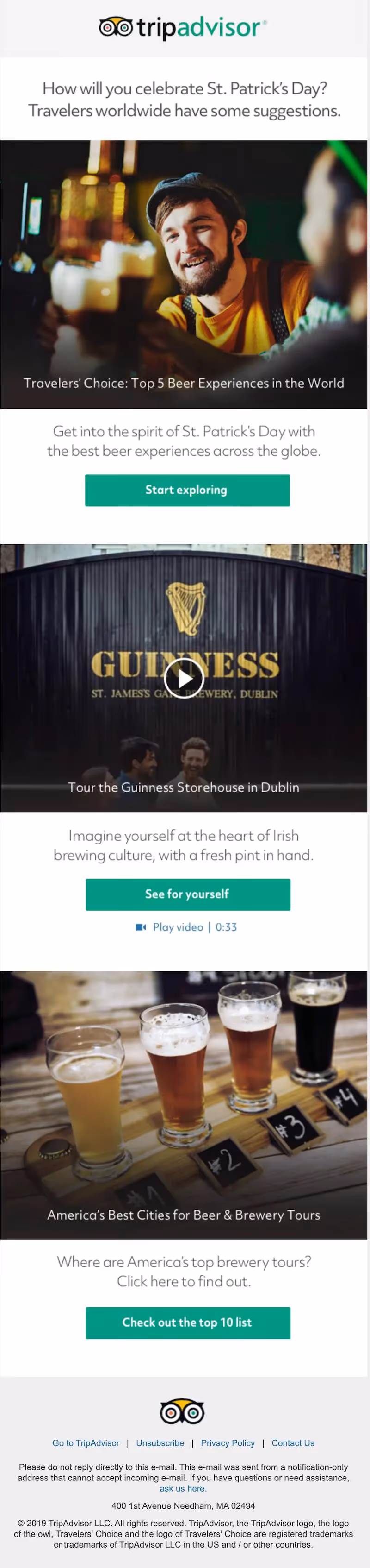 st patrick's email ideas