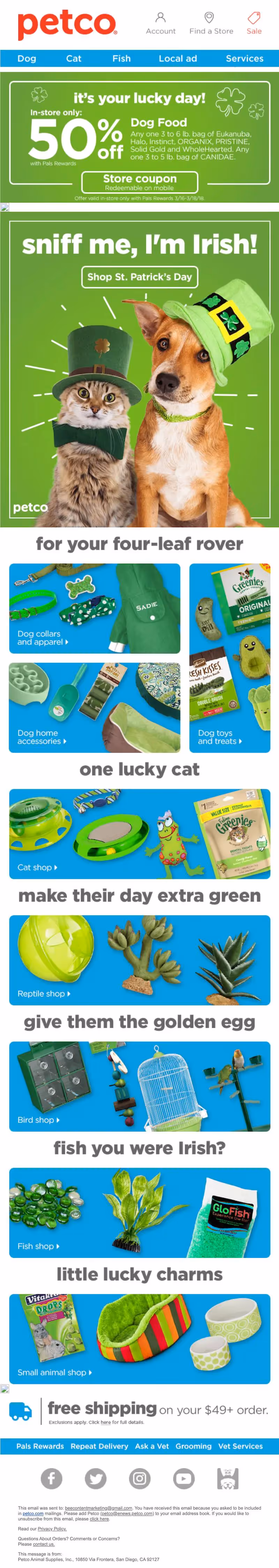 st patrick's day email subject lines