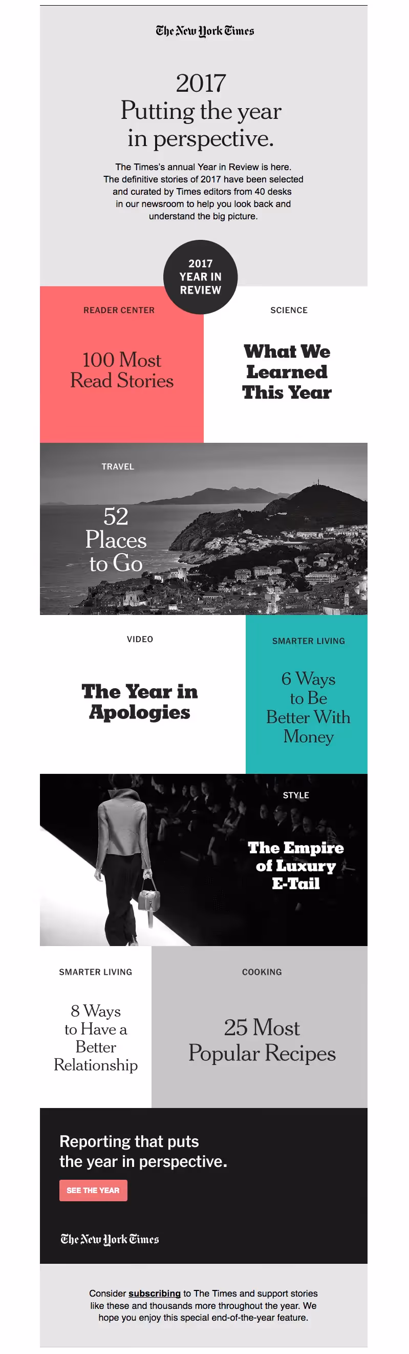 year in review emails