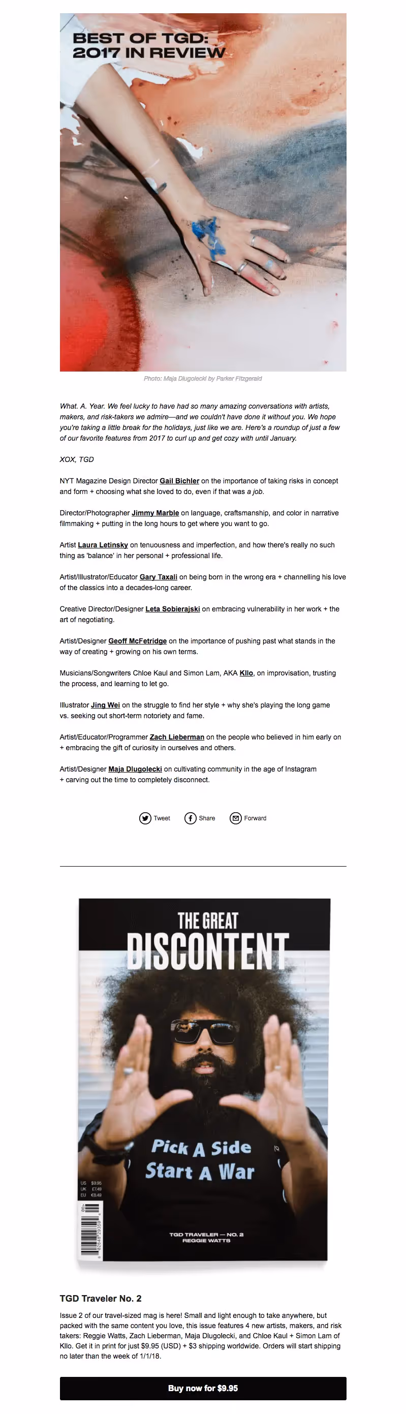 year in review emails