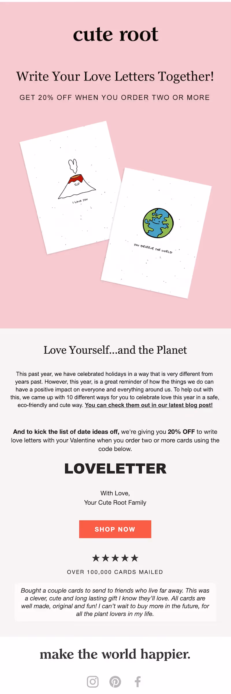 valentine's day email example