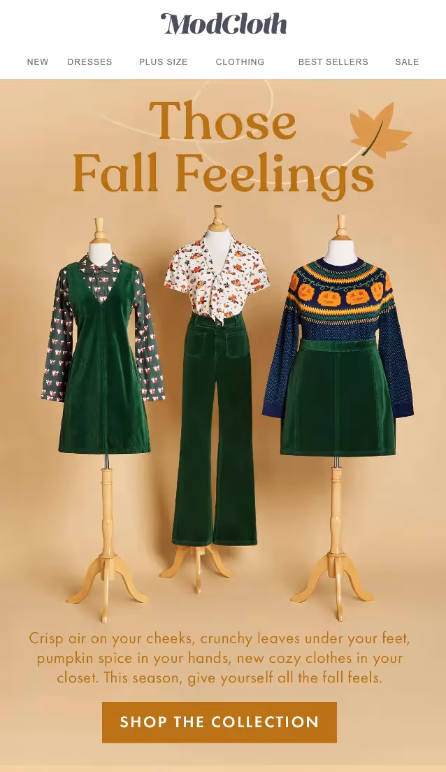 ModCloth fall email