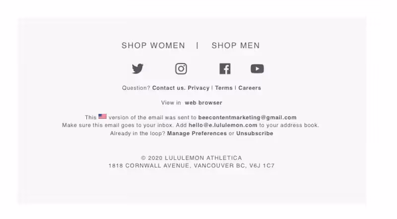 email footer
