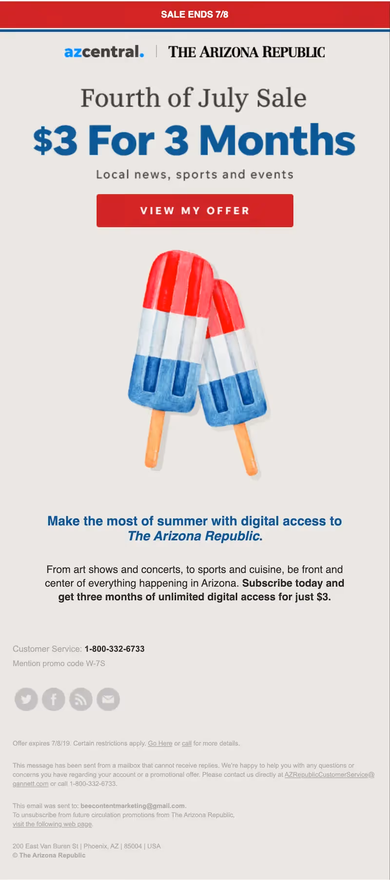 fourth of july email