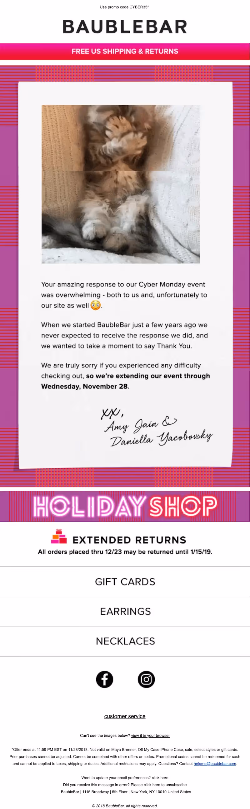 late delivery emails
