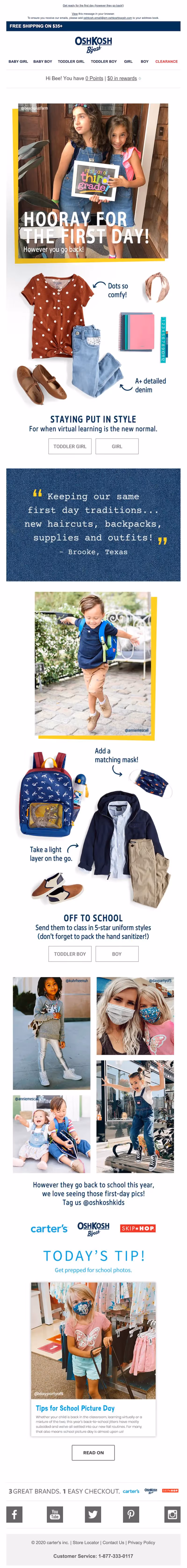 back to school email example