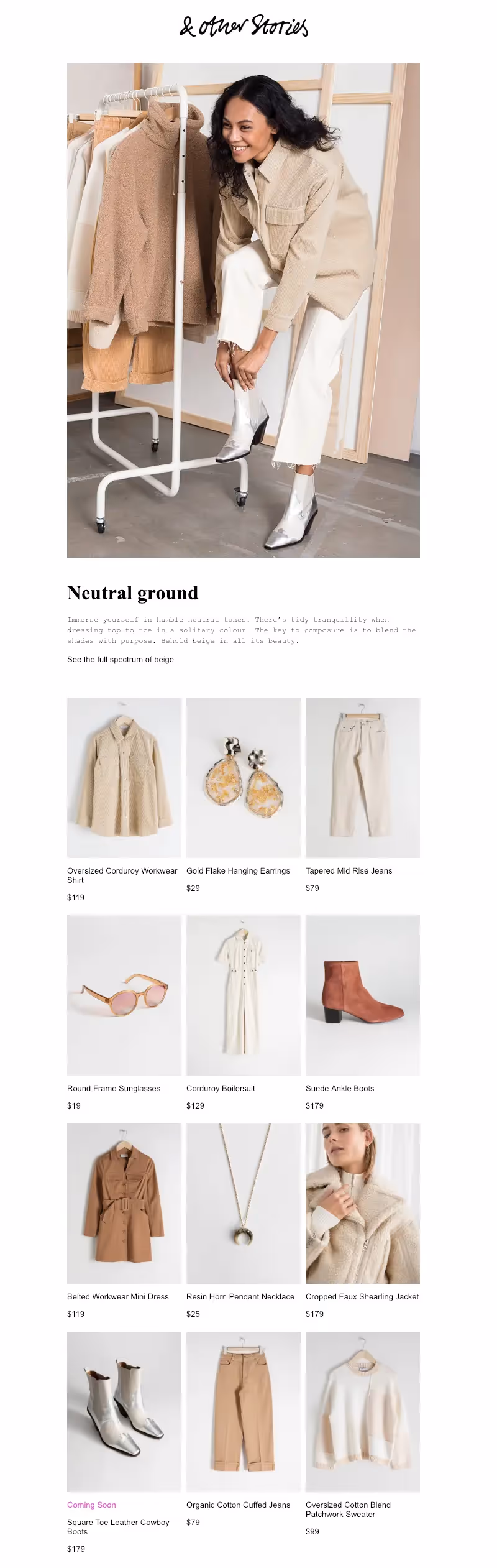 & other stories beautiful email design