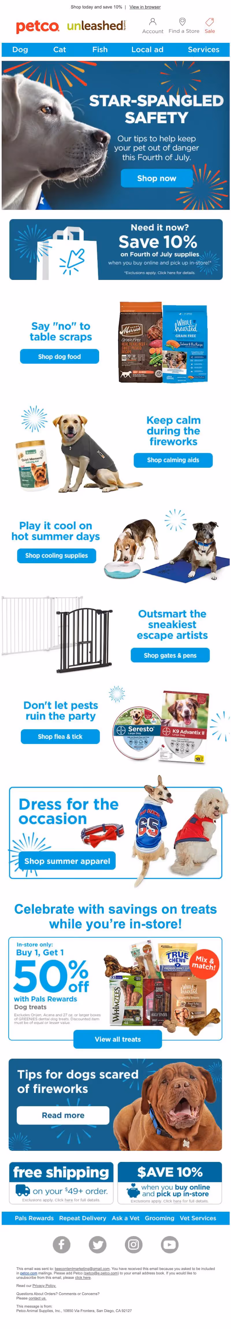 fourth of july emails