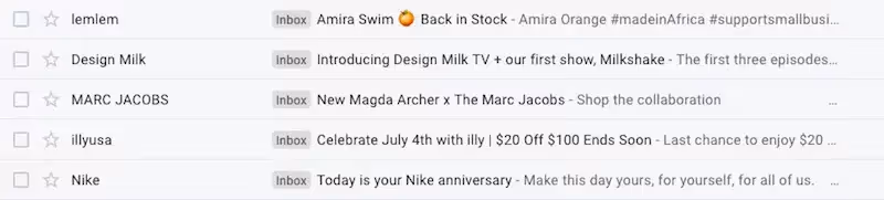 email subject lines for branding