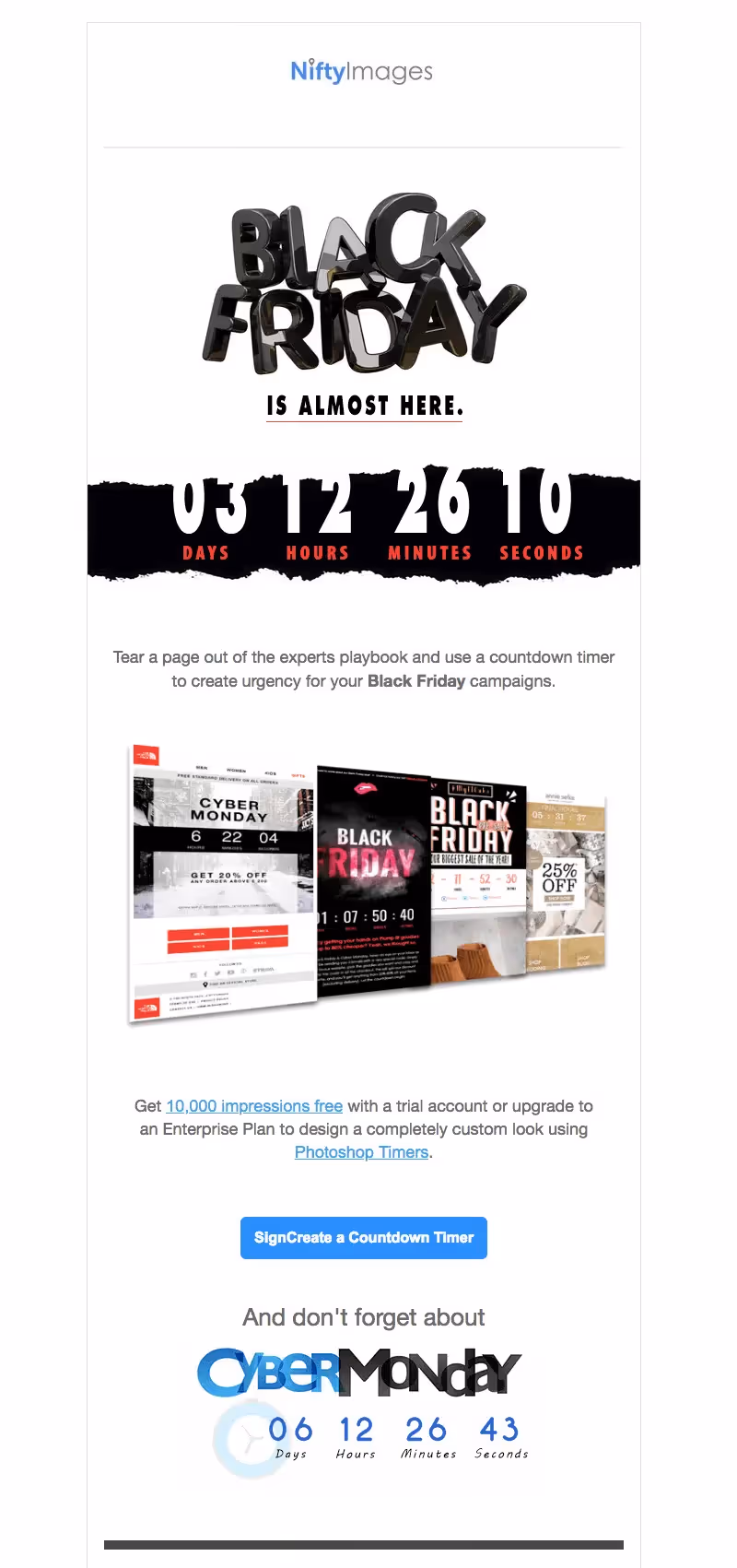 Black Friday Cyber Monday Email Design
