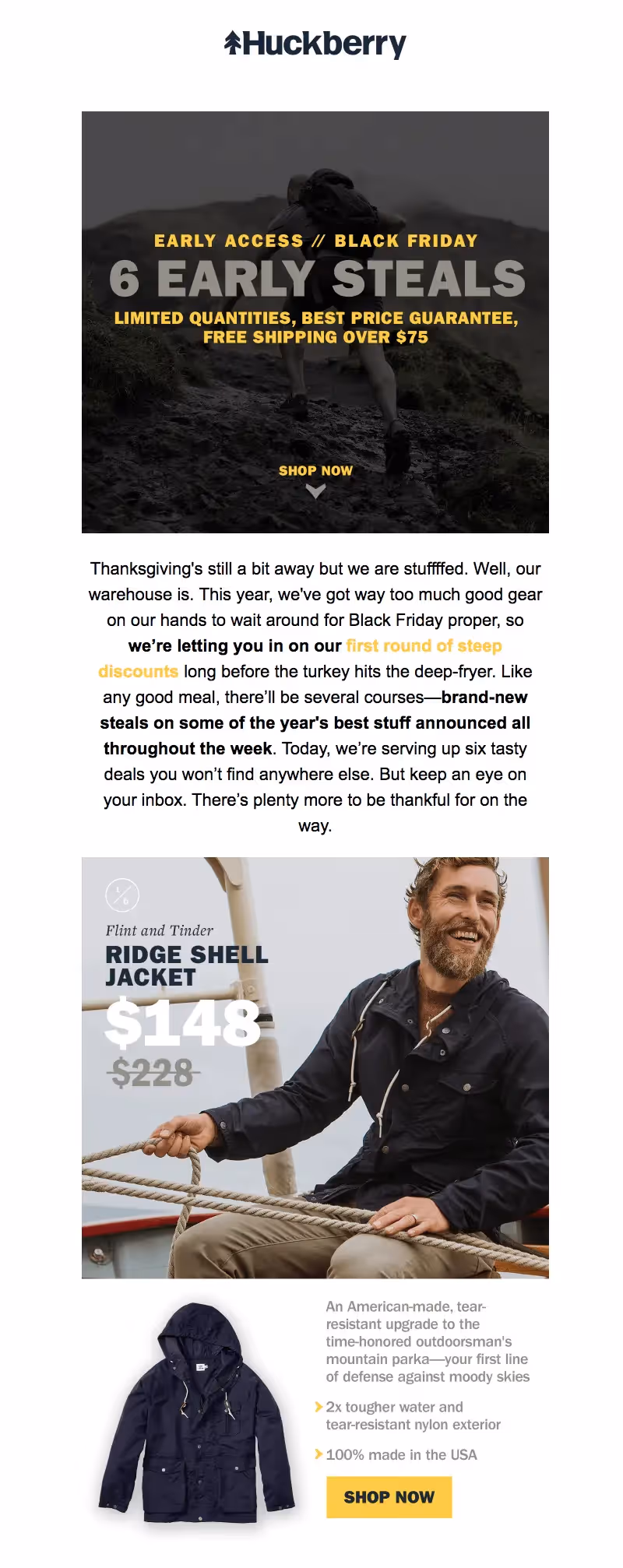 Black Friday Cyber Monday Email Design