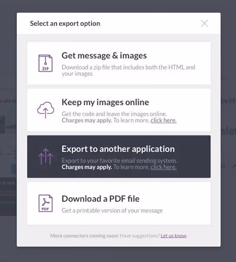 how to export campaign monitor custom templates