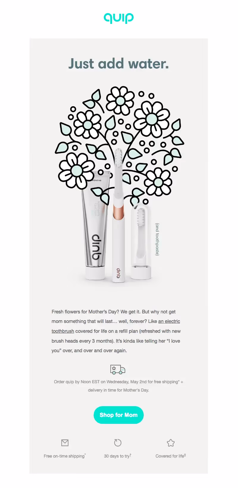 quip Mother's Day emails
