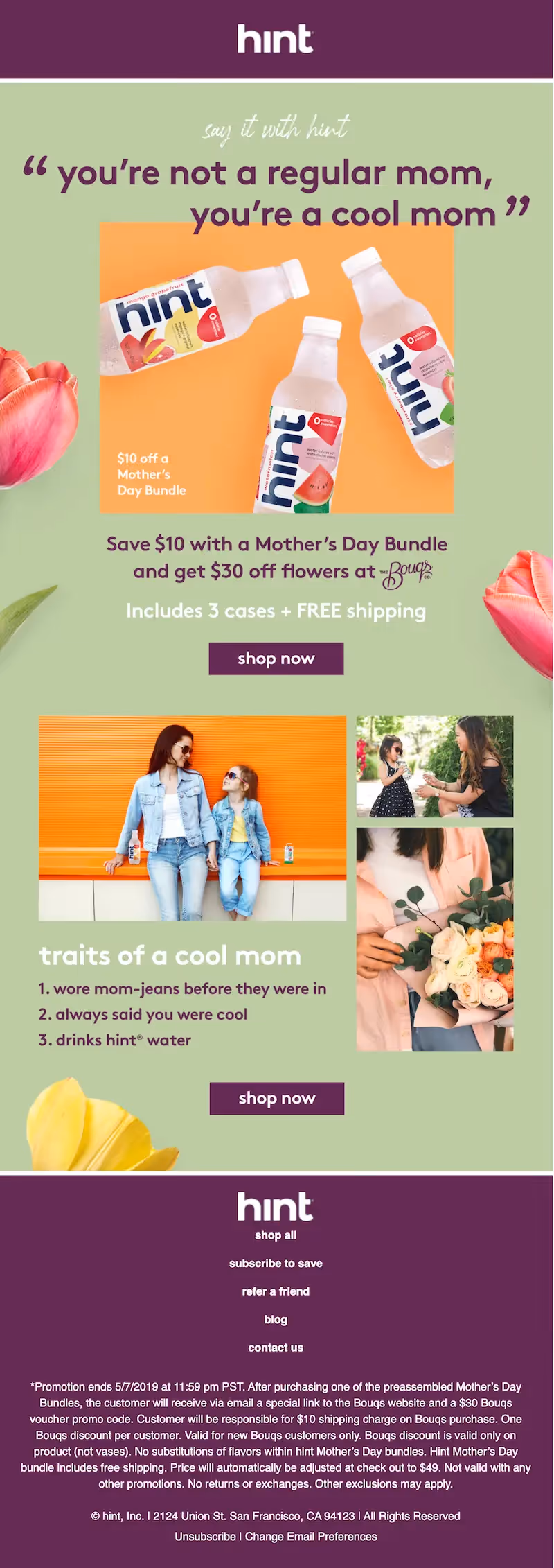 colorful mother's day email