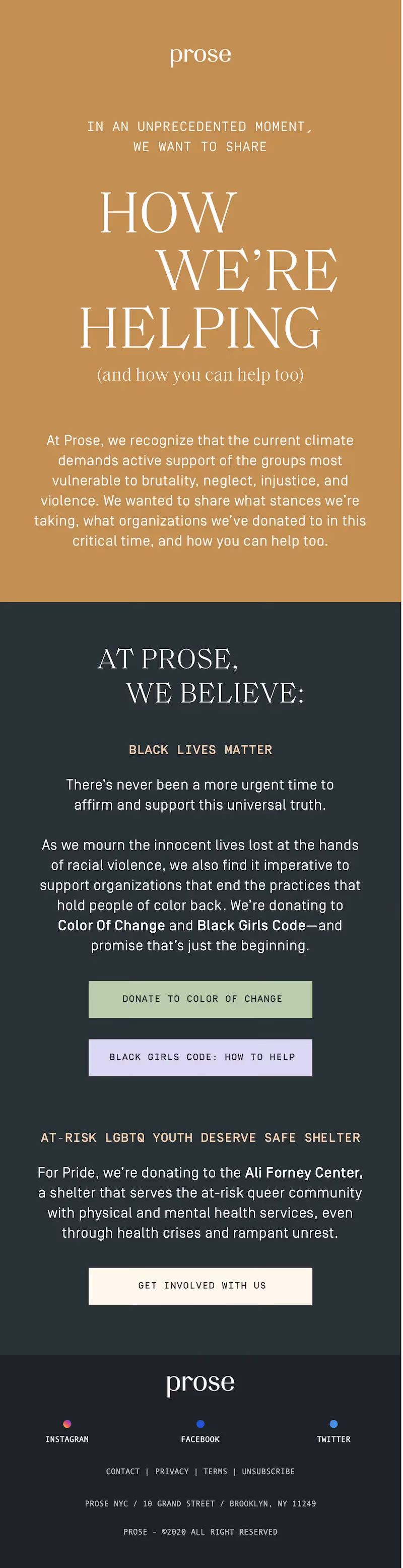 black lives matter email to take action