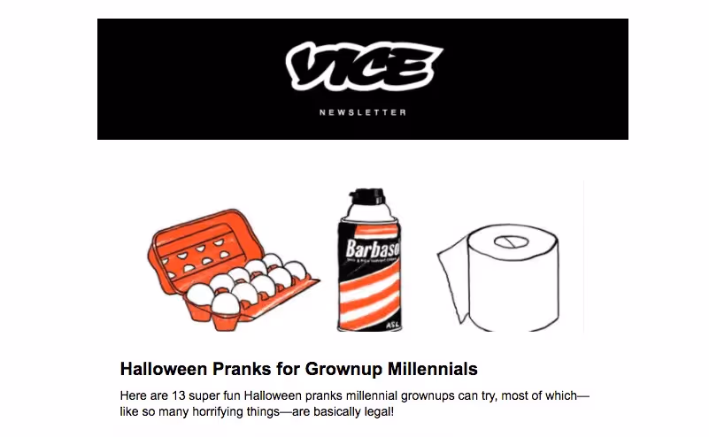 Vice Halloween Email Design