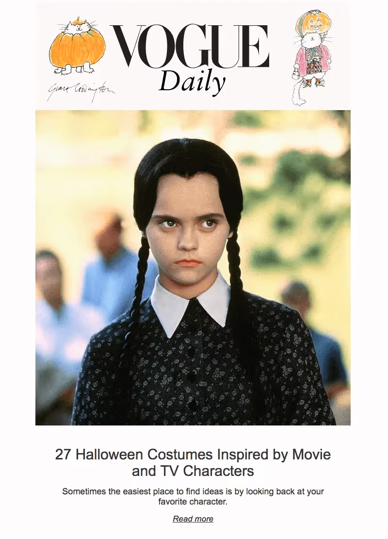 Vogue Daily Halloween Email Design