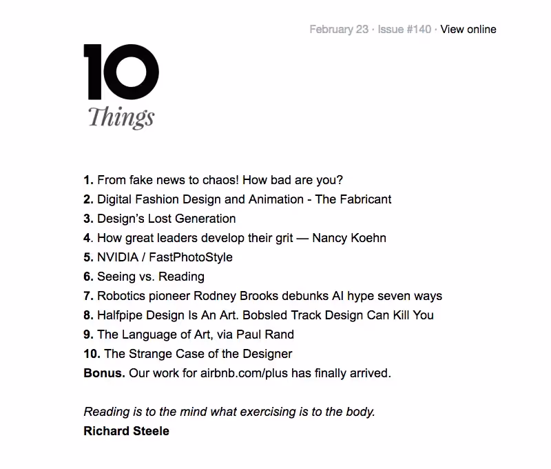 10 Things - color in email