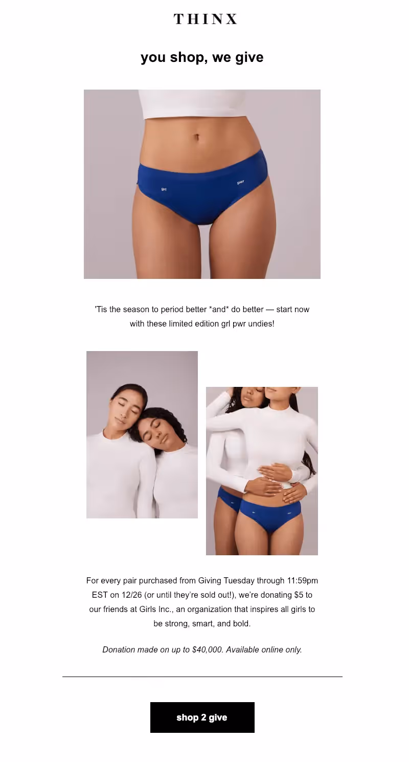 Best Giving Tuesday email design