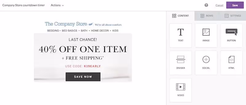 email countdown timer