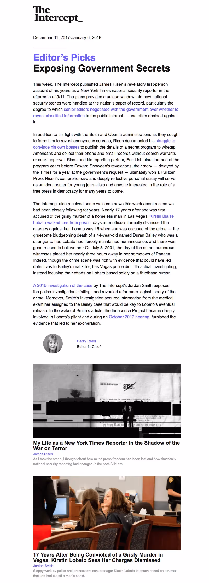Intercept - color in email