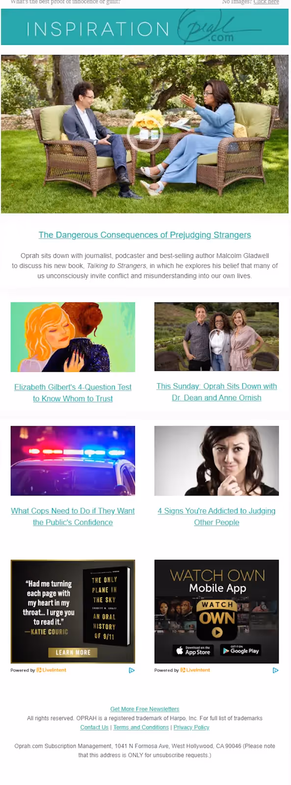 newsletter design inspiration example