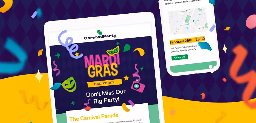 The Perfect Mardi Gras Email Invitation Template to Help You Celebrate Fat Tuesday