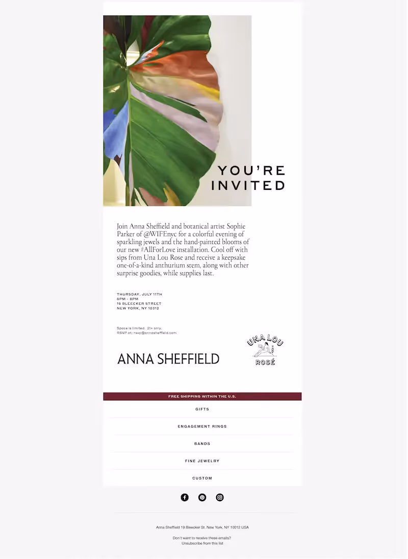email marketing for events