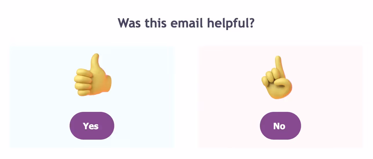Email mini survey
