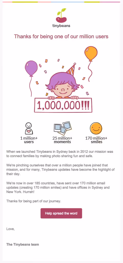illustration in email: Tinybeans