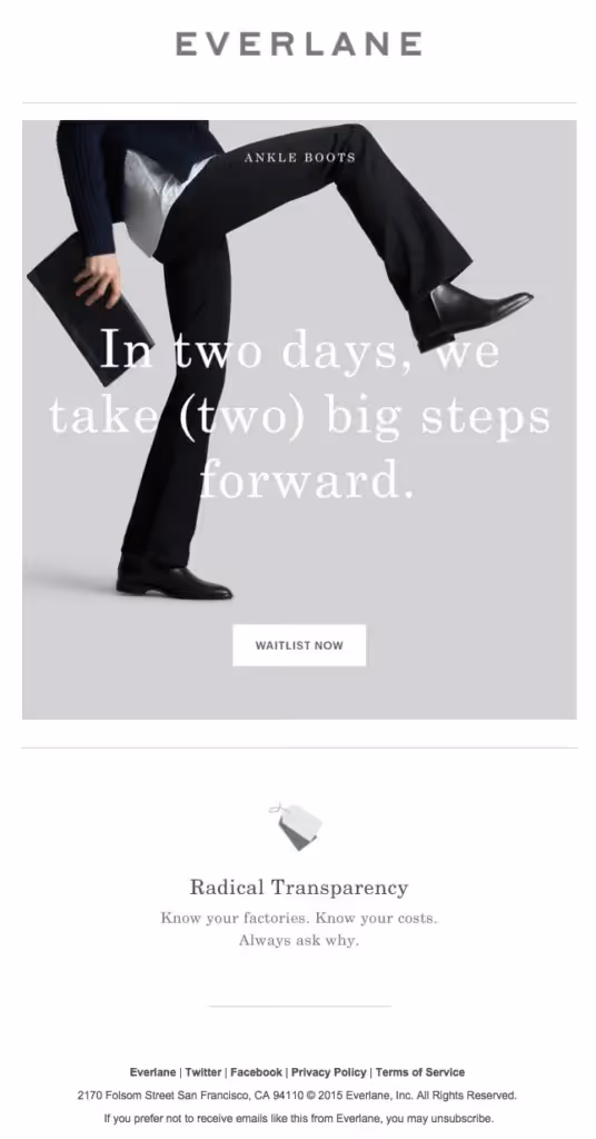 everlane email newsletter templates