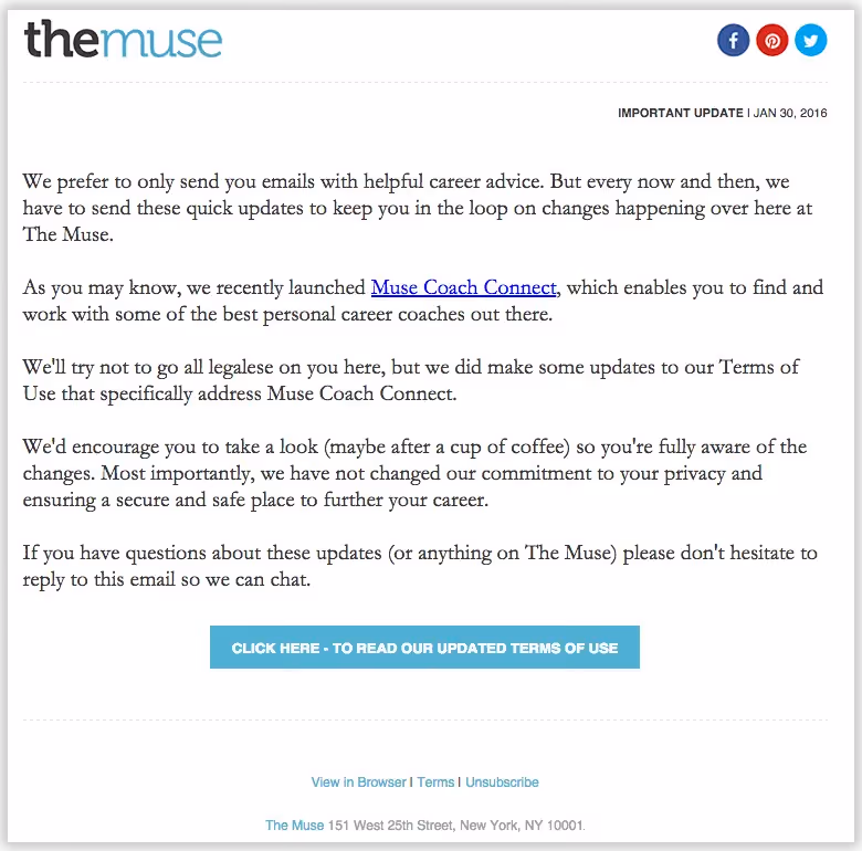 the_muse email newsletter templates