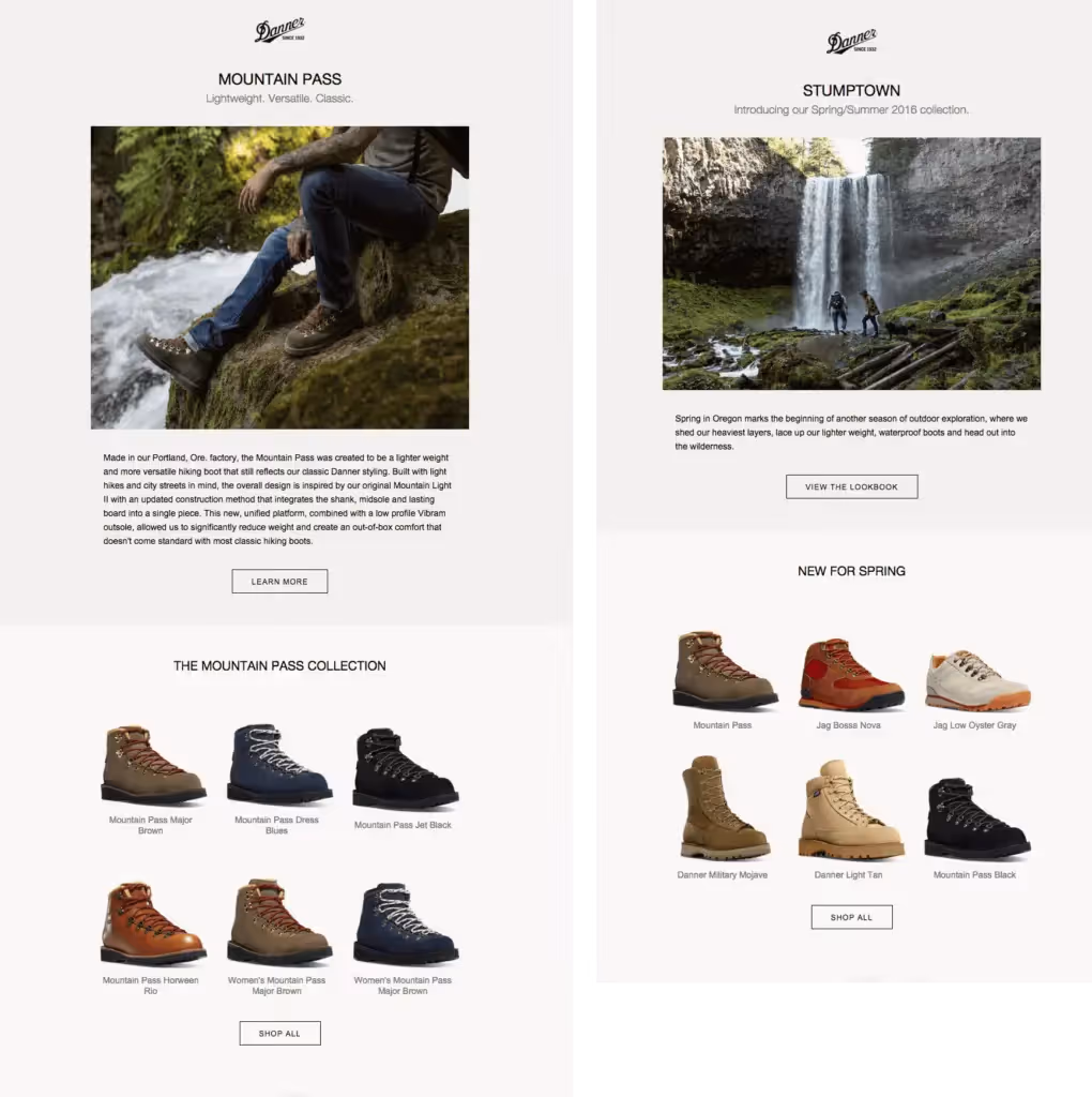 danner email newsletter templates