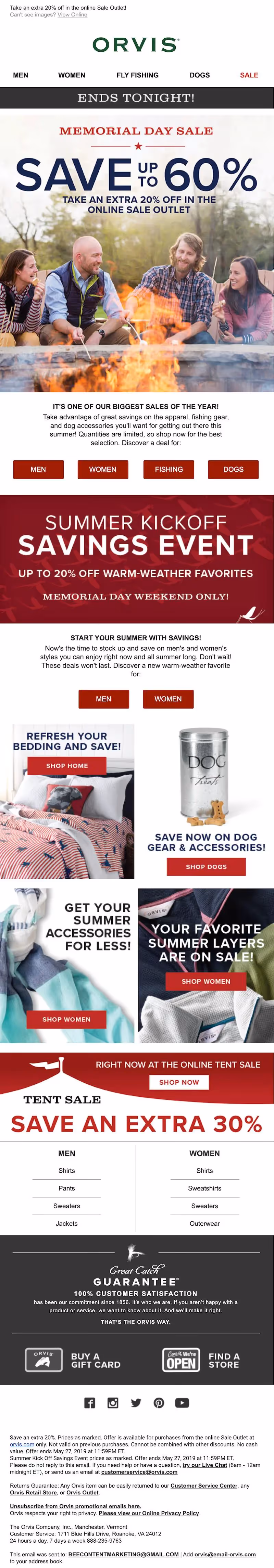 memorial day email example