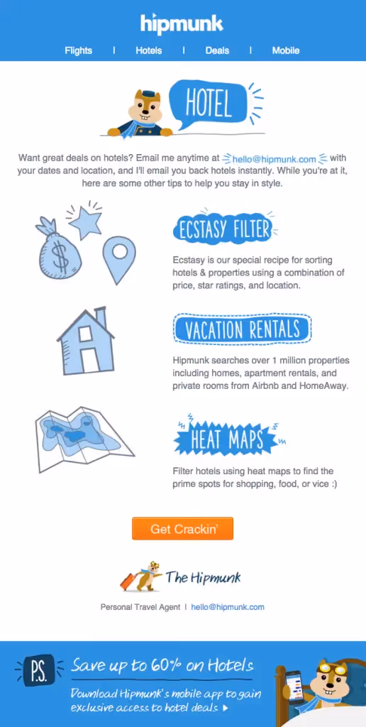 illustration in email: hipmunk